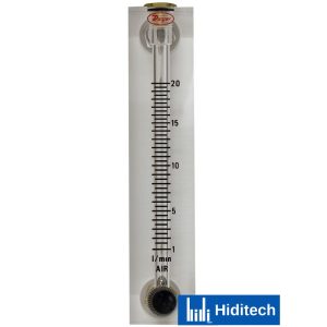 Dwyer VFB-67-BV - Visi-Float Debimetre - 4 inç Ölçekli - LPM Hava - 1-20 Aralığı - Pirinç Ölçüm Vanası ve Bağlantıları